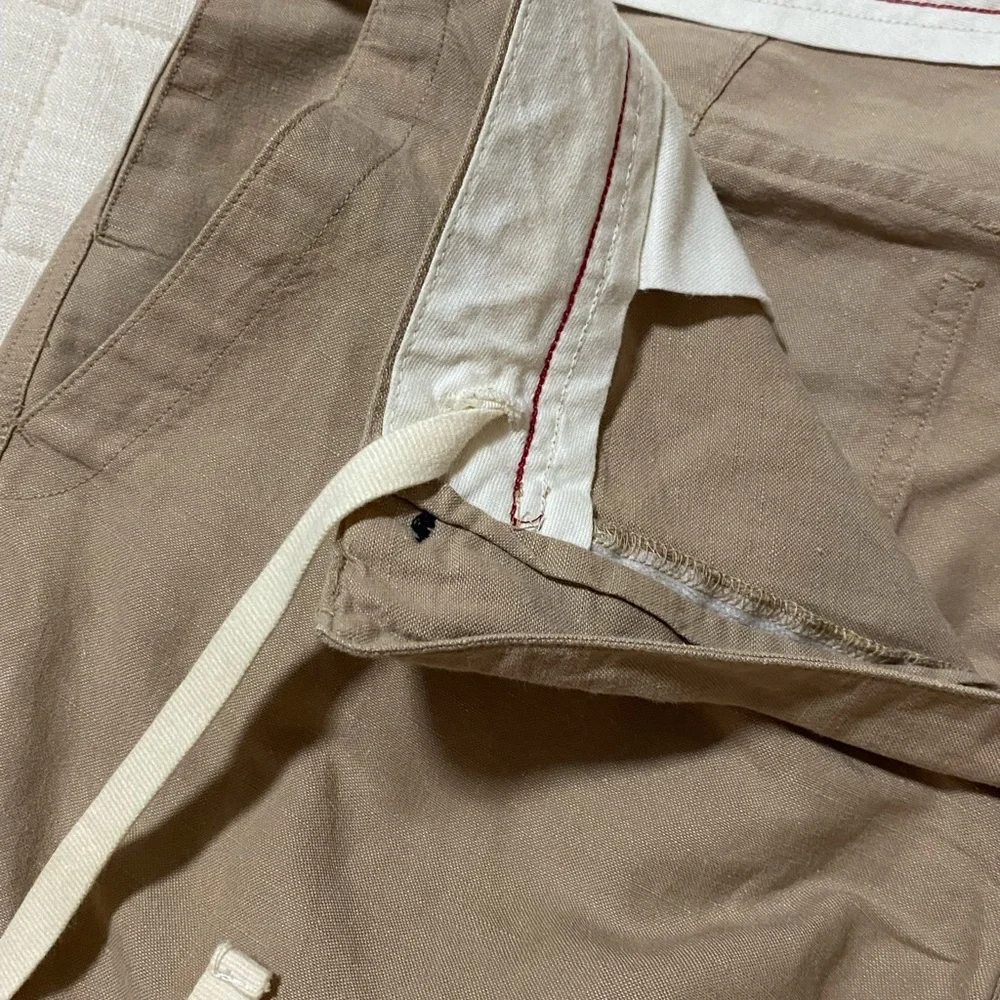 Banana Republic Men's Relaxed Fit Khaki linen Pants